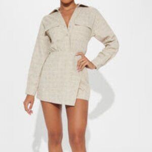 Never Worn Tweed Fashion Nova Romper